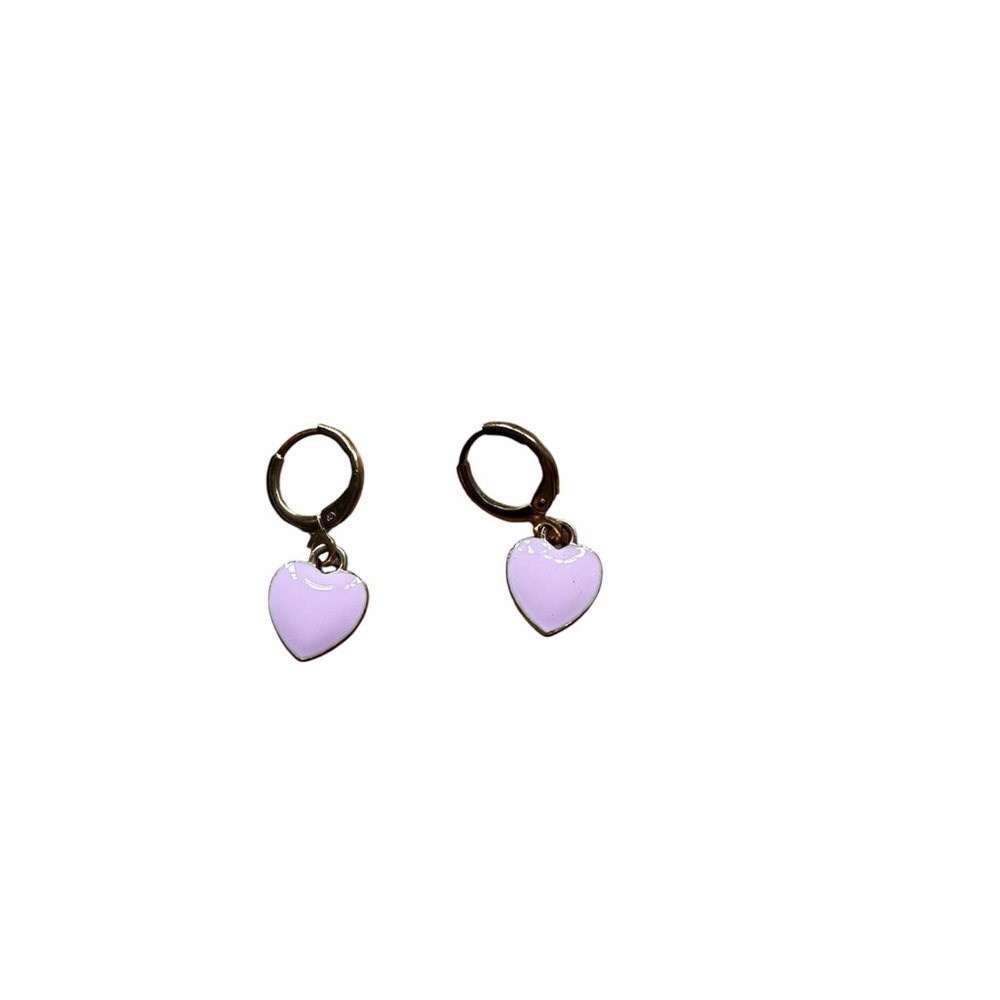 Edikted Purple Heart Earrings